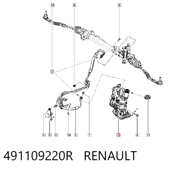 Насос ГУР 491109220R Renault (RVI)