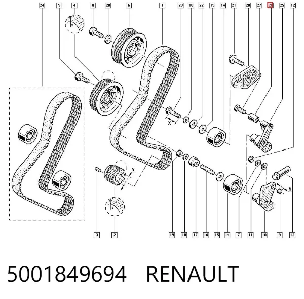 Високовольтні дроти 5001849694 Renault (RVI)