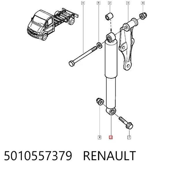 Амортизатор передній 5010557379 Renault (RVI)