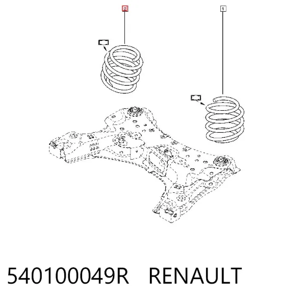 Пружина передня 540100049R Renault (RVI)