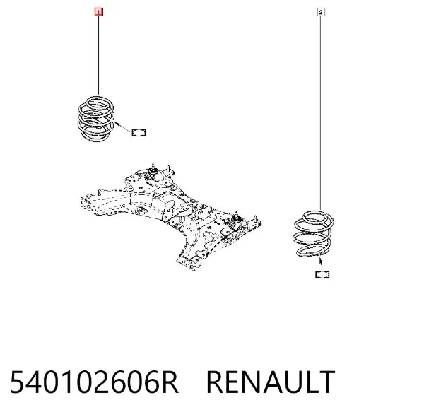 Пружина передня 540102606R Renault (RVI)