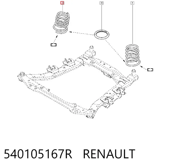 Пружина передня 540105167R Renault (RVI)