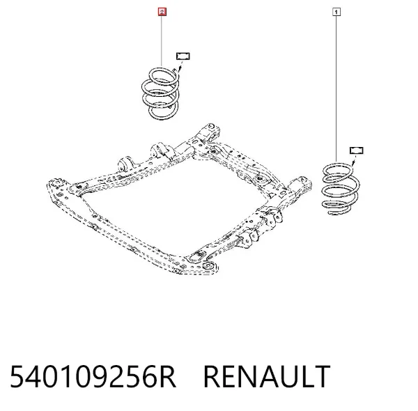 Пружина передня 540109256R Renault (RVI)