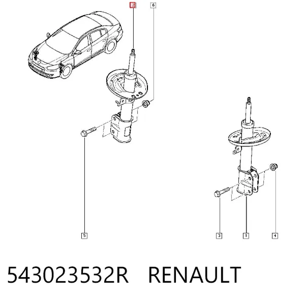 Амортизатор передній 543023532R Renault (RVI)
