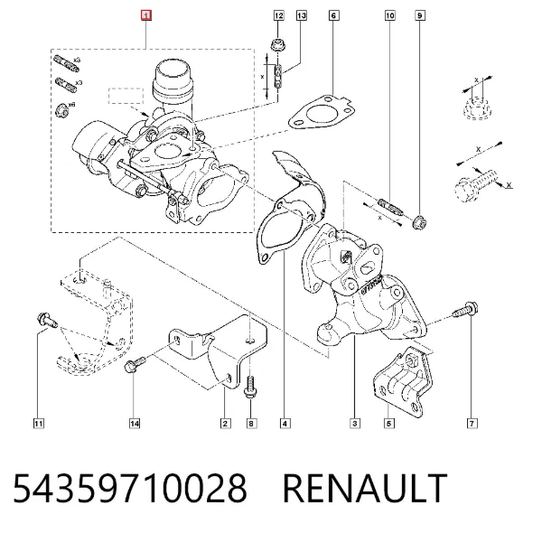 Турбіна 54359710028 Renault (RVI)