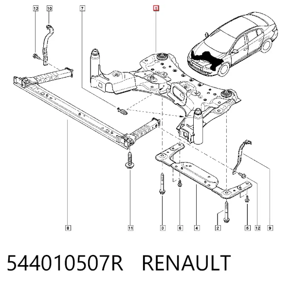 Підрамник передній 544010507R Renault (RVI)