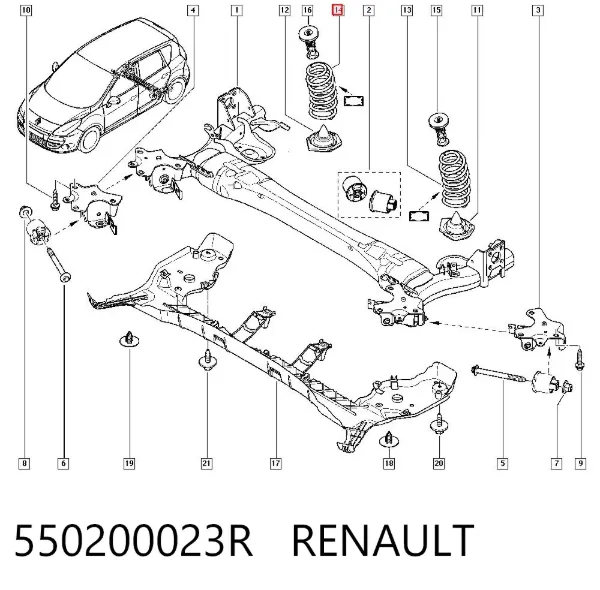 Задні пружини 550200023R Renault (RVI)