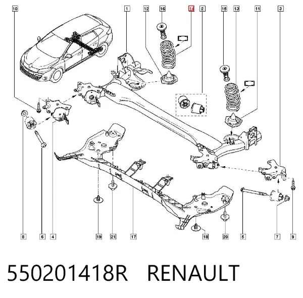 Задні пружини 550201418R Renault (RVI)