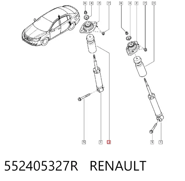 Відбійник заднього амортизатора 552405327R Renault (RVI)