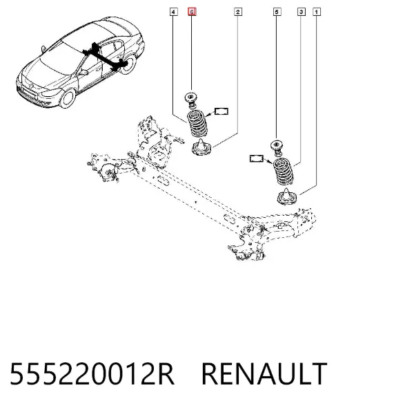 Відбійник заднього амортизатора 555220012R Renault (RVI)
