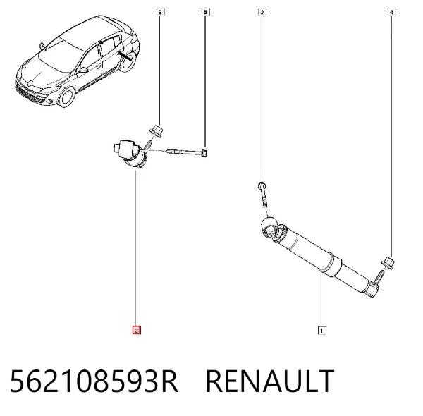 Амортизатор задній 562108593R Renault (RVI)