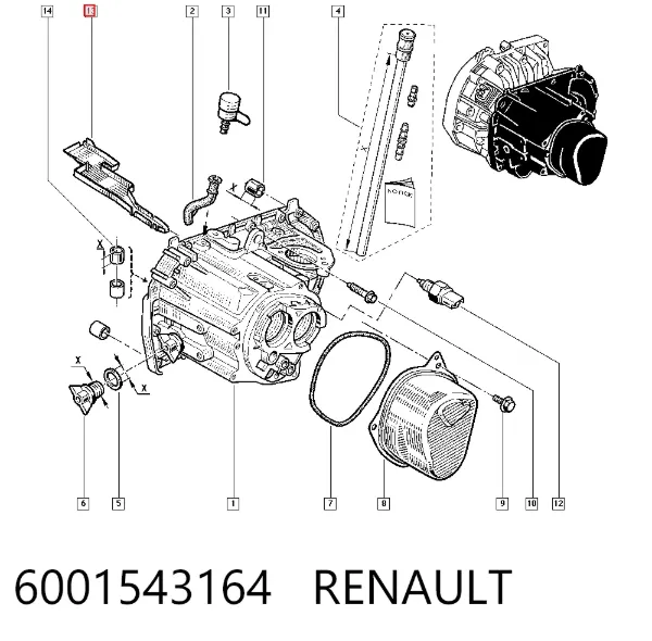 Жолоб мастила КПП 6001543164 Renault (RVI)