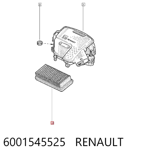 Повітряний фільтр 6001545525 Renault (RVI)