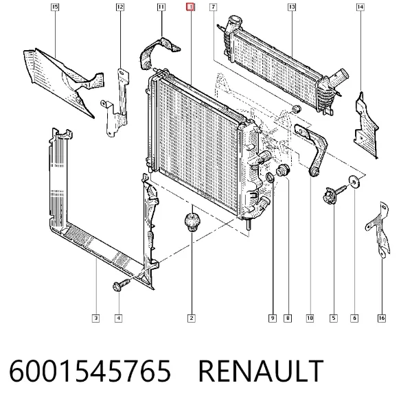 Радіатор 6001545765 Renault (RVI)