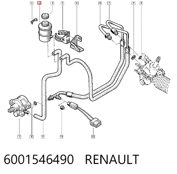Бачок ГУР 6001546490 Renault (RVI)