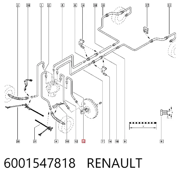 Трубка гальмівної системи, бухта 6001547818 Renault (RVI)