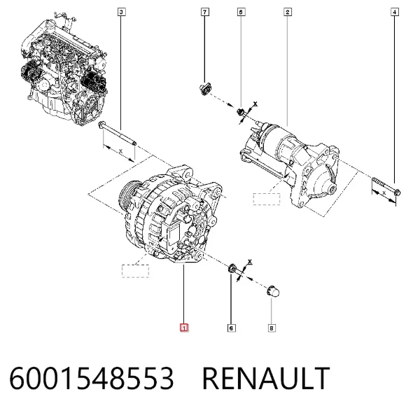 Генератор 6001548553 Renault (RVI)