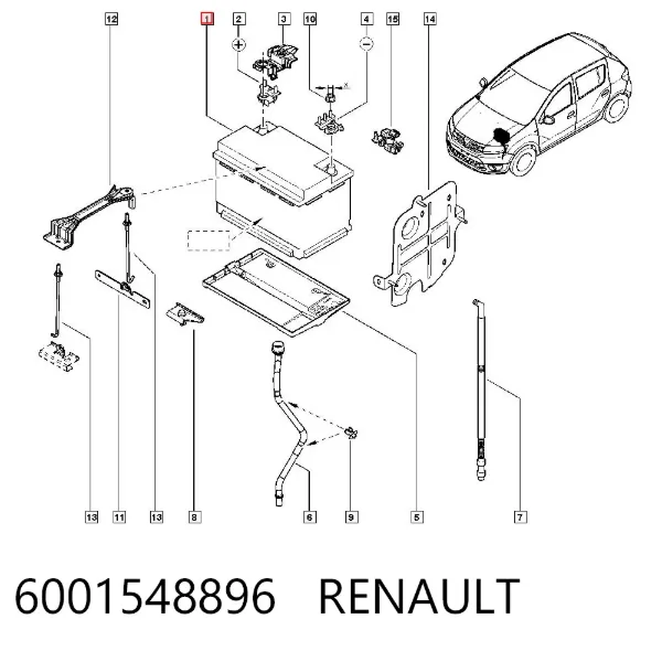 Акумуляторна батарея, АКБ 6001548896 Renault (RVI)