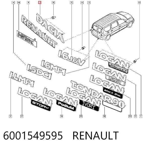  6001549595 Renault (RVI)
