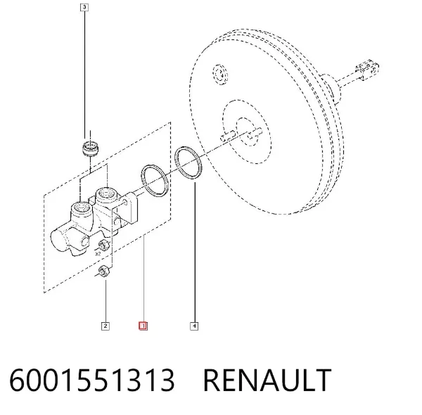 Головний гальмівний циліндр 6001551313 Renault (RVI)
