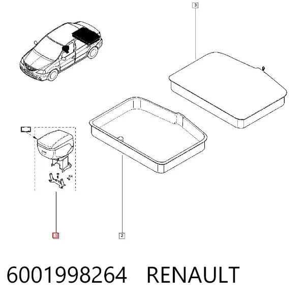 Підлокітник центральній консолі 6001998264 Renault (RVI)