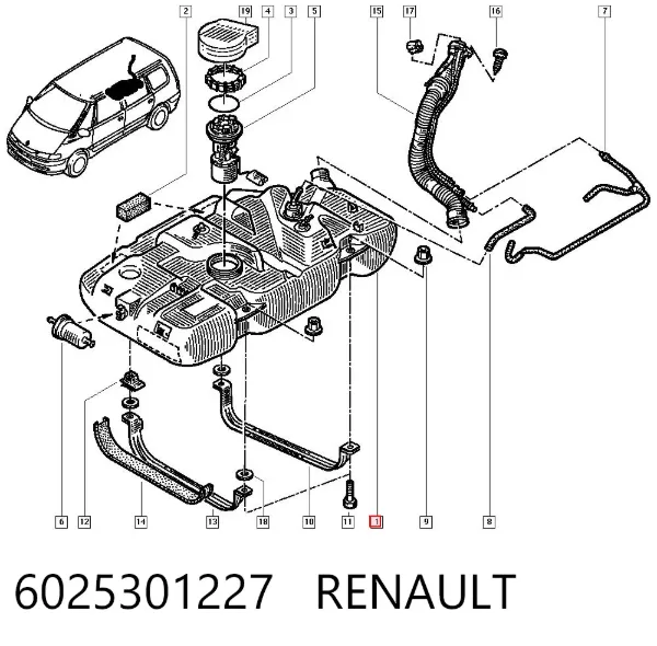 Паливний бак 6025301227 Renault (RVI)