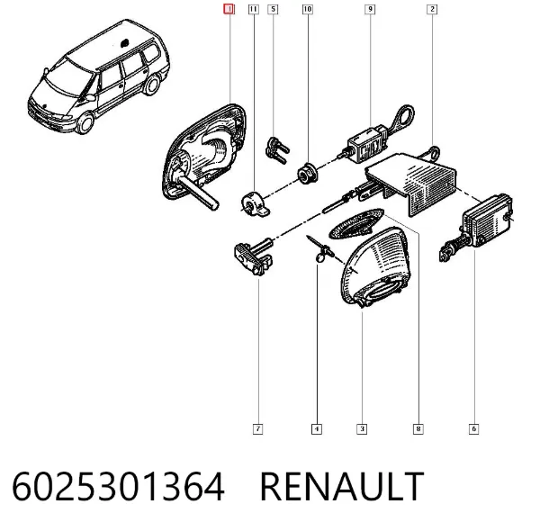 Лючок бензобака Renault Espace III