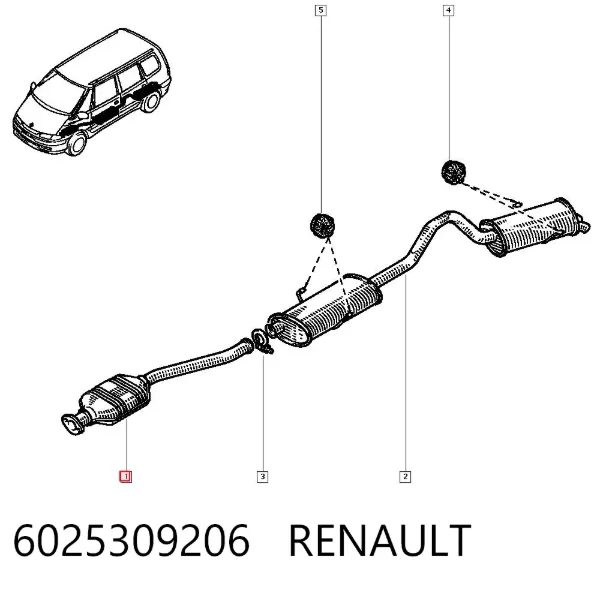 Каталізатор 6025309206 Renault (RVI)