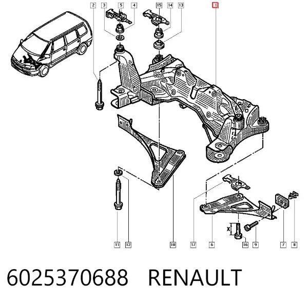 Підрамник передній 6025370688 Renault (RVI)