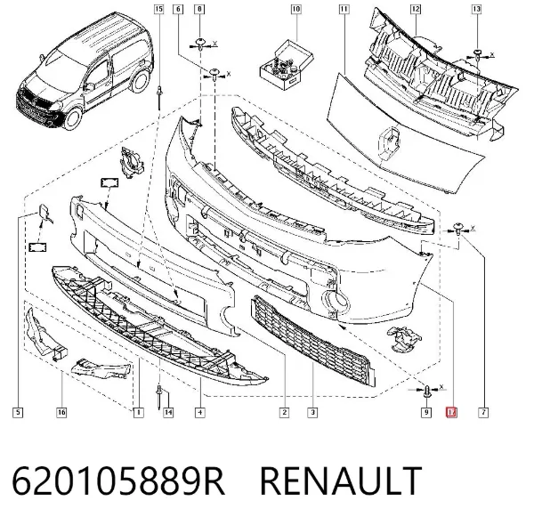 Передній бампер 60620720 Polcar