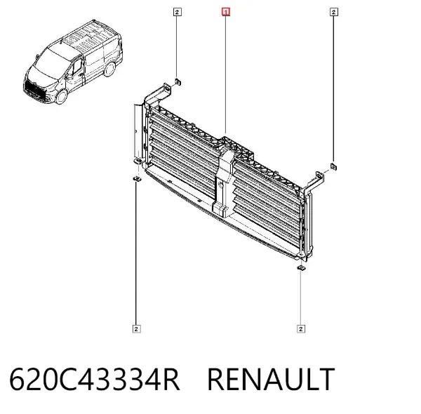 Жалюзі радіатора охолодження 620C43334R Renault (RVI)
