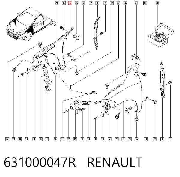 Крила 631000047R Renault (RVI)