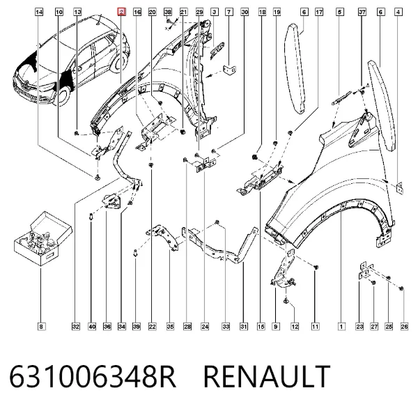Крила 631006348R Renault (RVI)