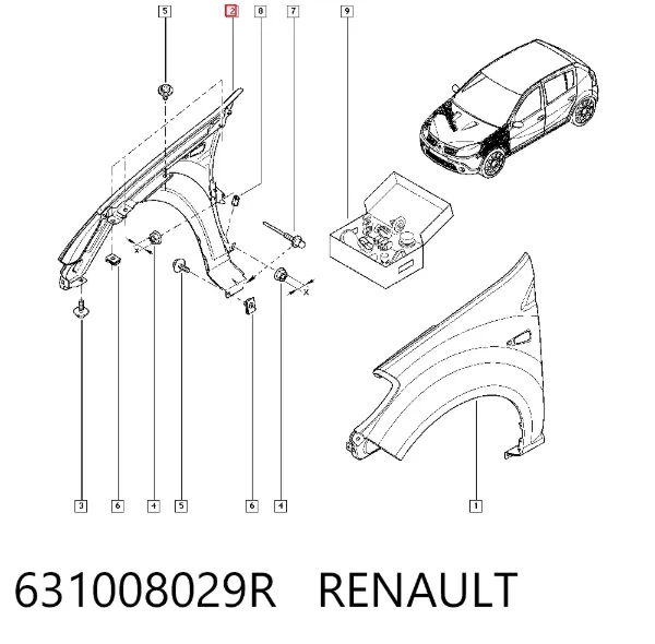 Крила 631008029R Renault (RVI)