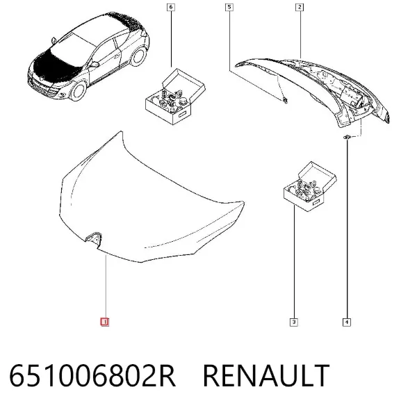 Капот 651006802R Renault (RVI)