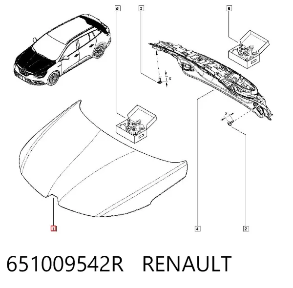 Капот 651009542R Renault (RVI)