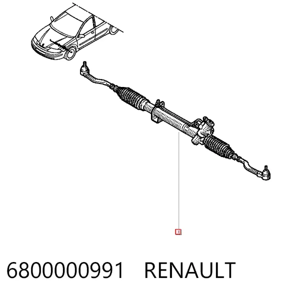 Рульова рейка 6800000991 Renault (RVI)