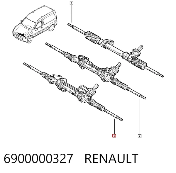 Рульова рейка 6900000327 Renault (RVI)