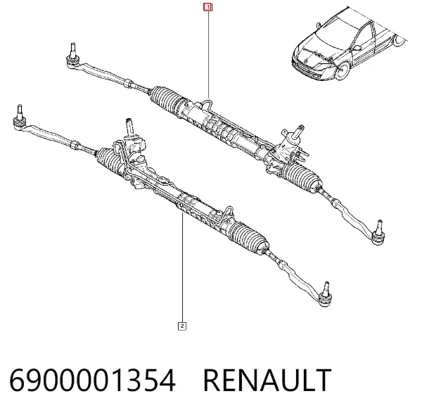 Рульова рейка 6900001354 Renault (RVI)