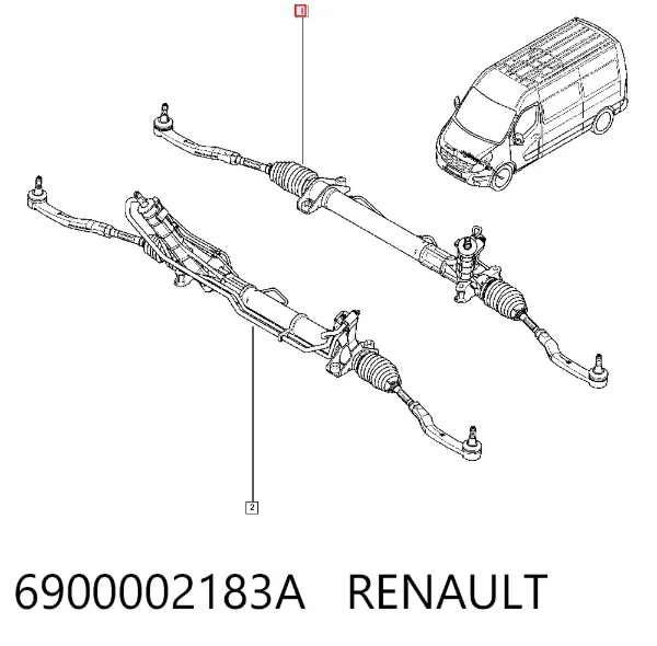 Рульова рейка 6900002183A Renault (RVI)