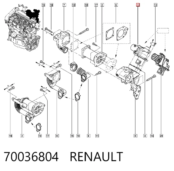 Клапан ЄГР 70036804 Renault (RVI)