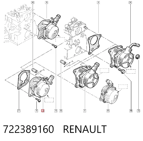 Вакуумний насос 722389160 Renault (RVI)