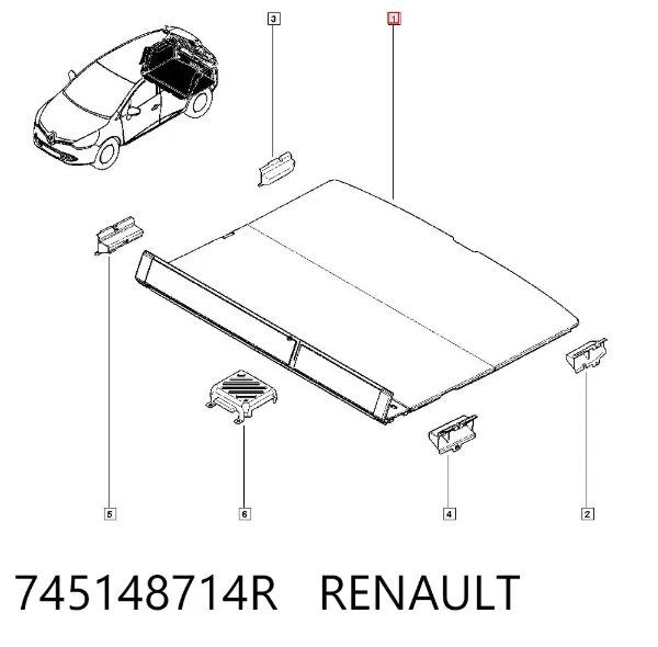 Облицювання багажного відсіку нижнє 745148714R Renault (RVI)