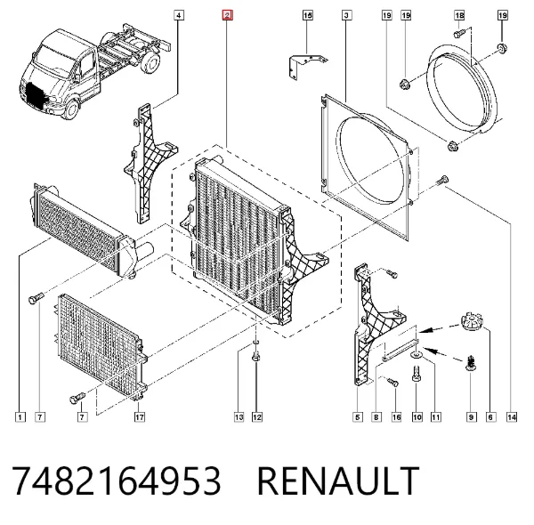 Радіатор 7482164953 Renault (RVI)