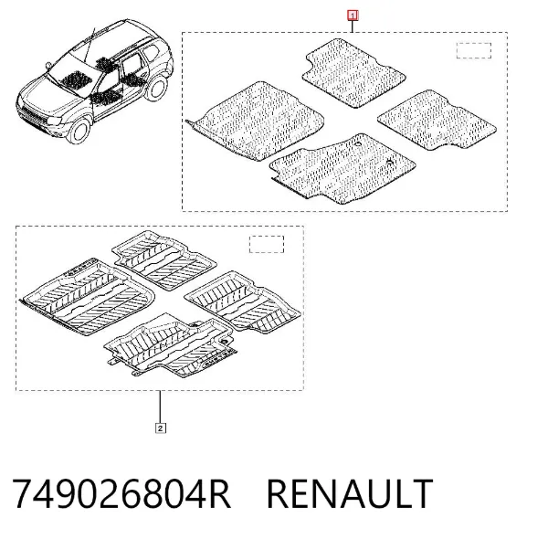 Коврики 749026804R Renault (RVI)