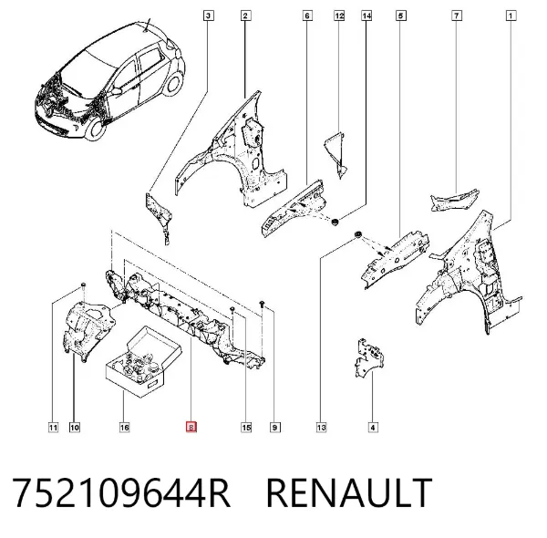 Рамка радіатора 752109644R Renault (RVI)