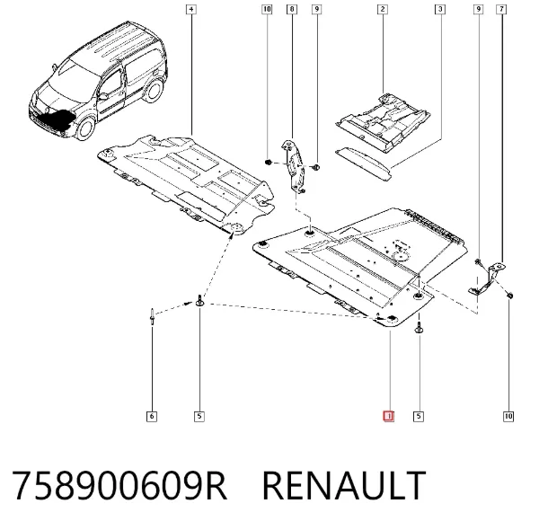 Захист двигуна 758900609R Renault (RVI)