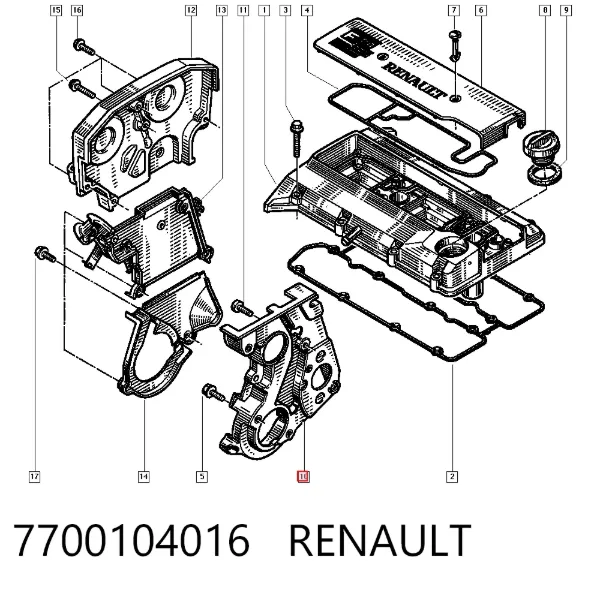 Паливний насос високого тиску 7700104016 Renault (RVI)