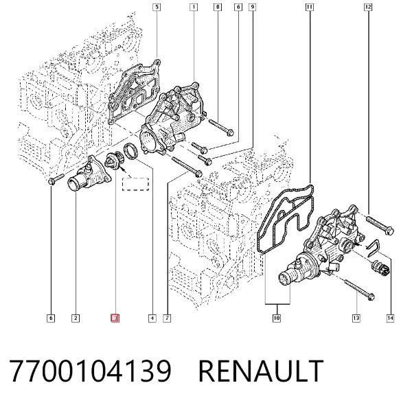 Термостат 7700104139 Renault (RVI)