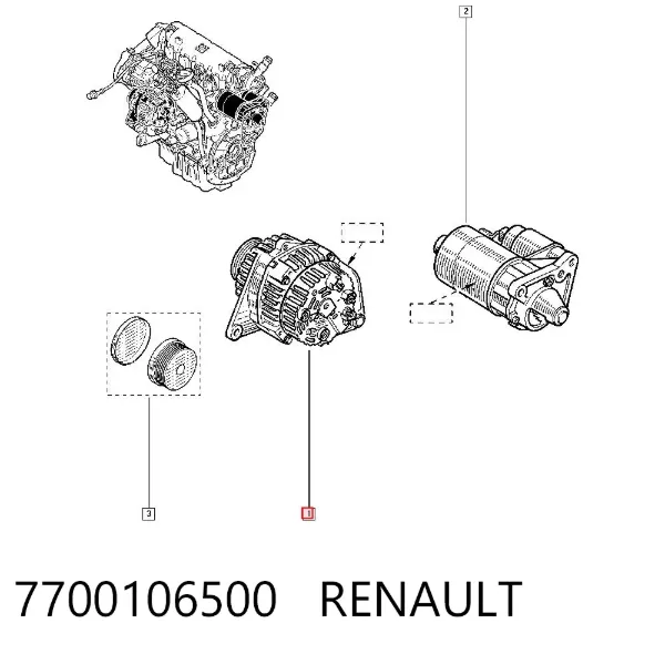 Генератор 7700106500 Renault (RVI)